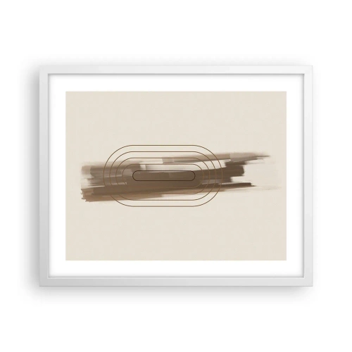 Affiche dans un cadre blanc - Poster - Parfum de gris - 50x40 cm