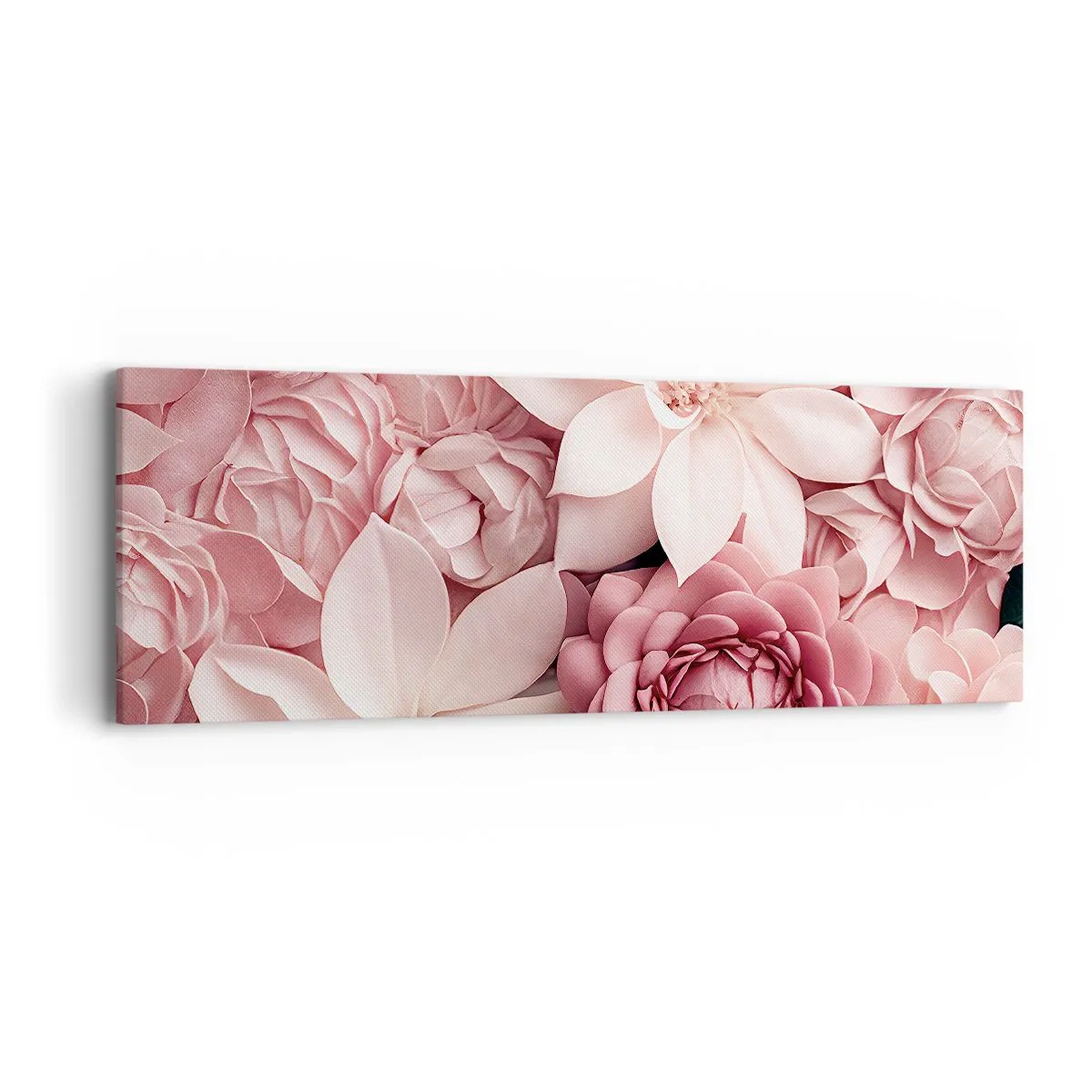 Impression sur toile - Image sur toile - Dans les pétales roses - 90x30 cm