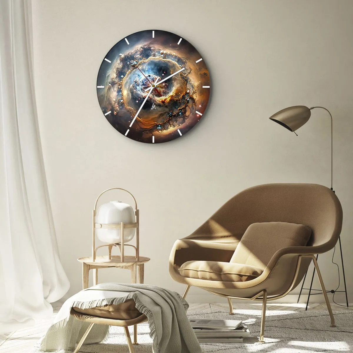 Horloge murale - Pendule murale - Le début - 40x40 cm