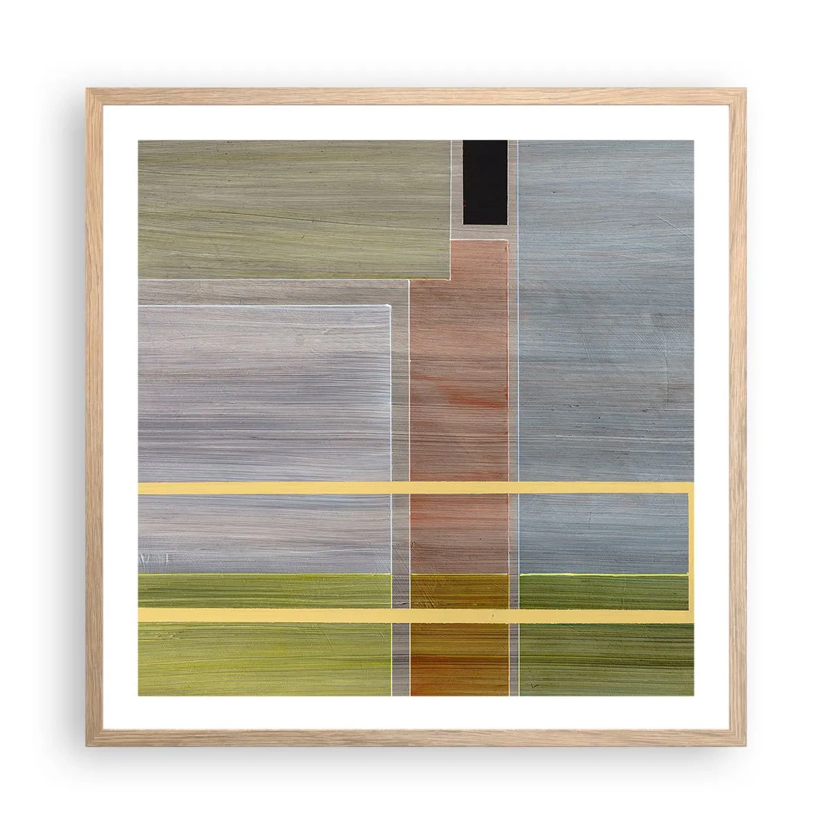 Affiche dans un chêne clair - Poster - Simple et calme - 60x60 cm