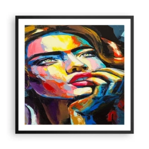 Affiche dans un cadre noir - Poster - Les rêves volent dans le ciel comme des oiseaux - 60x60 cm