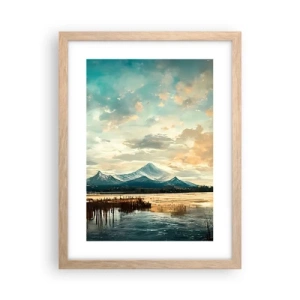 Affiche dans un chêne clair - Poster - Sous la protection du ciel - 30x40 cm