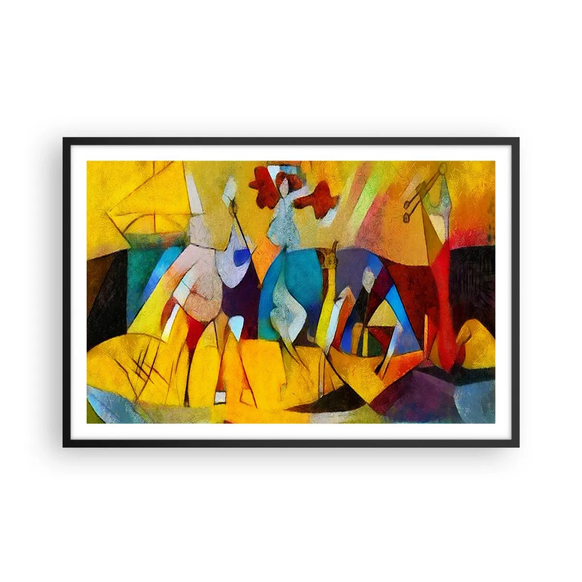 Affiche dans un cadre noir - Poster - Soleil - vie - joie - 91x61 cm