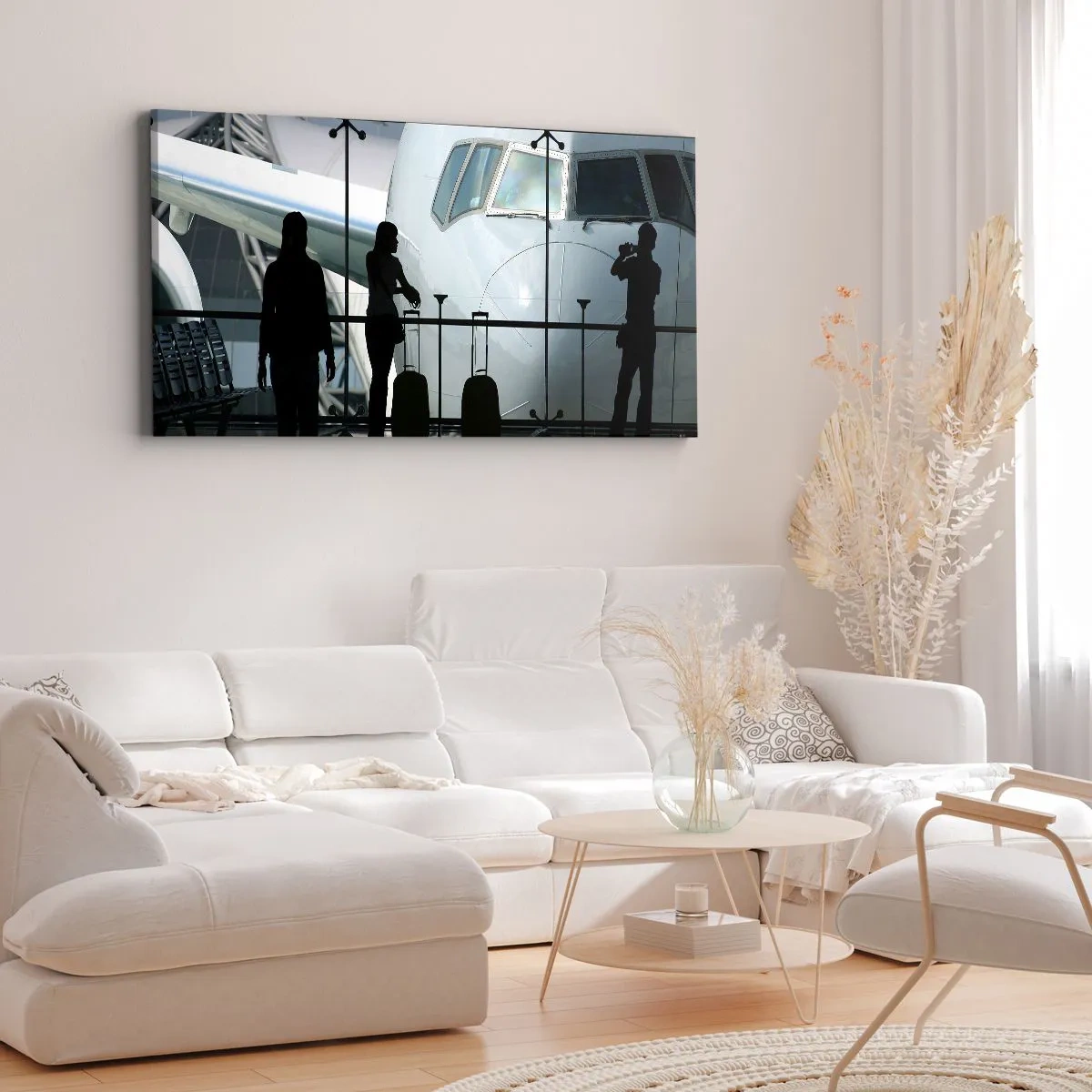 Impression sur toile - Image sur toile - Vis-à-vis de l'aéroport - 100x40 cm
