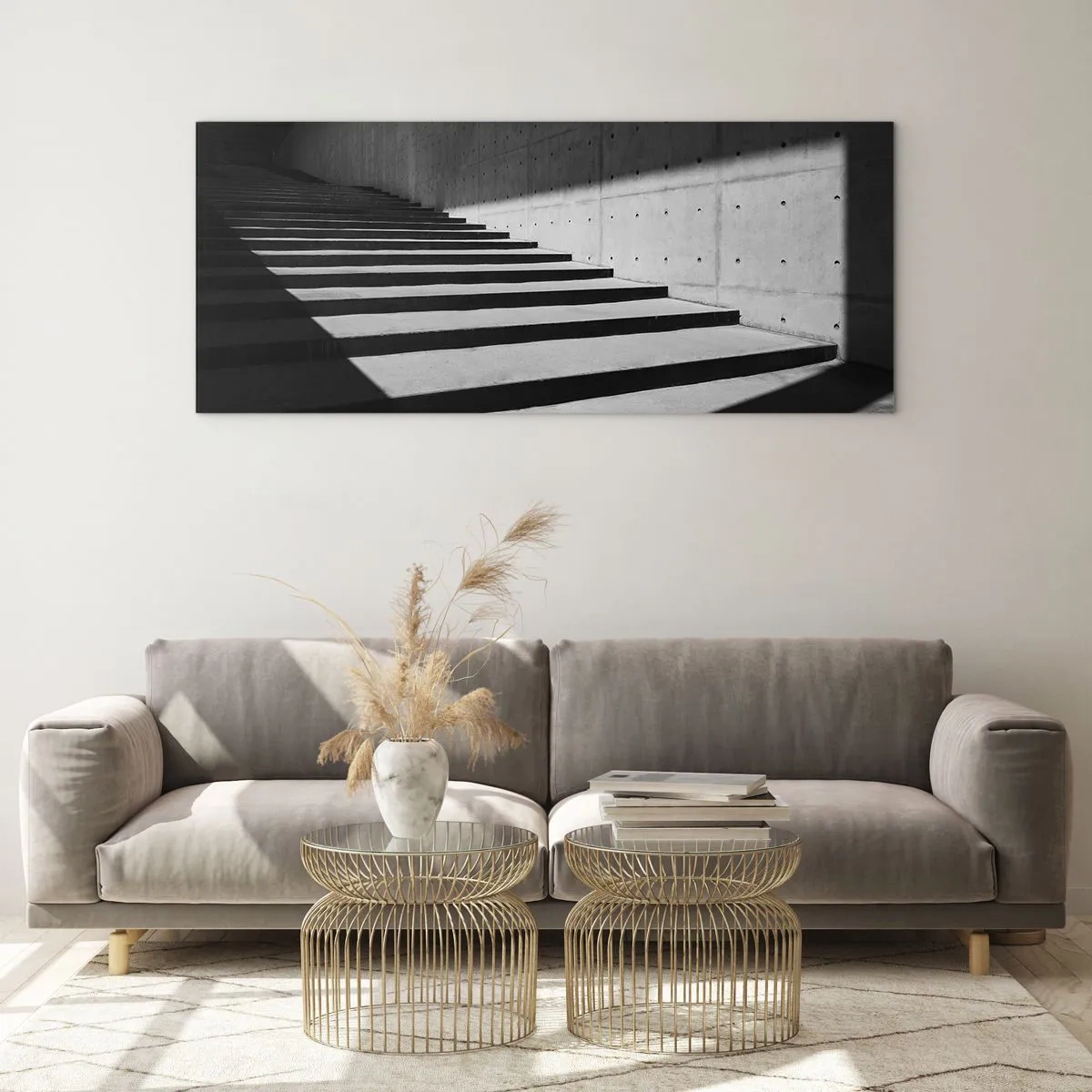 Impression sur verre - Image sur verre - La beauté brute du modernisme - 100x40 cm