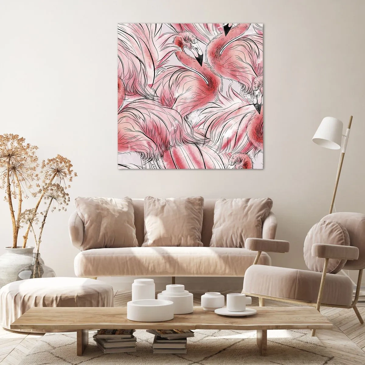 Impression sur toile - Image sur toile - Oiseau corps de ballet - 60x60 cm
