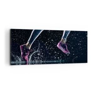Impression sur toile - Image sur toile - Combien de force dans les jambes - 100x40 cm