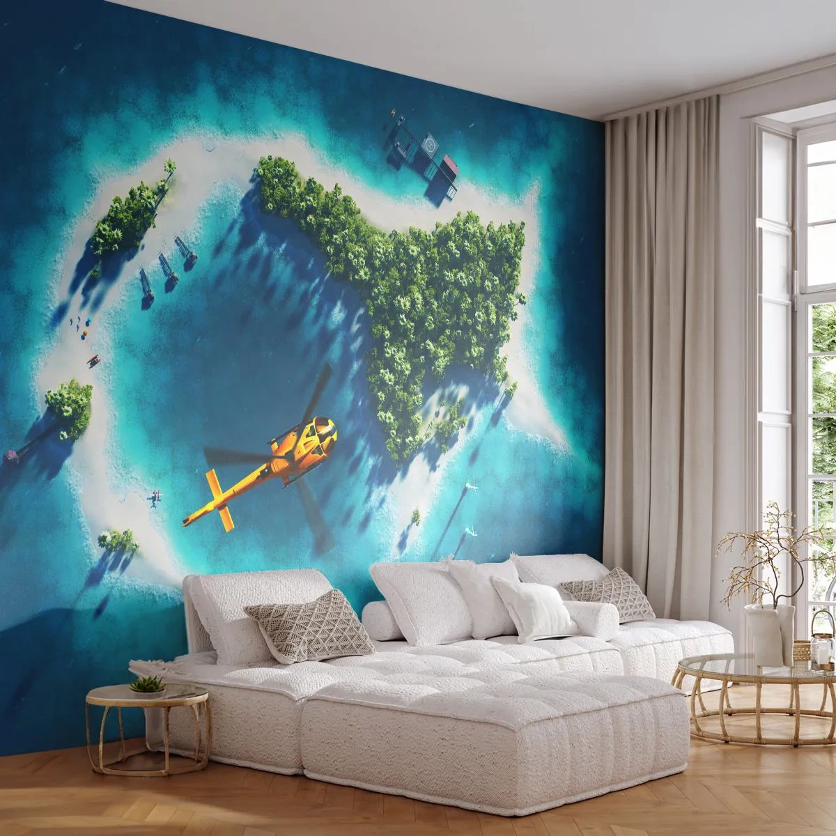 Papier Peint Autocollant Deluxe Sticker - Achetez-vous une île - Paysage, Île, Plage - 250x175 cm