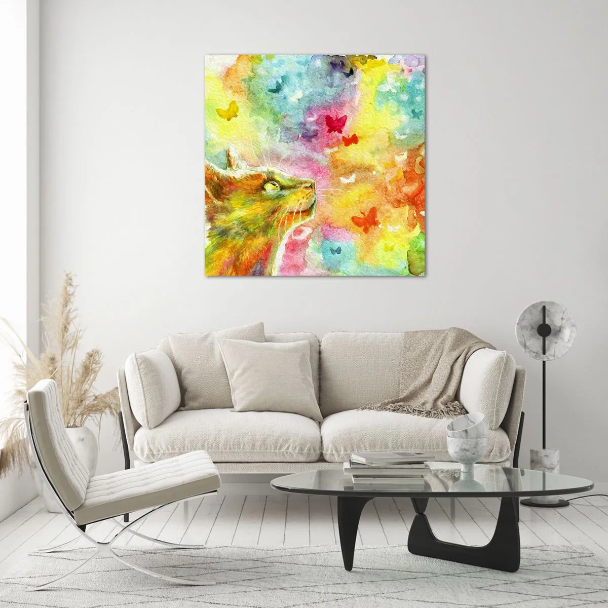 Impression sur verre - Image sur verre - Bayou-bayou au paradis des chats - 60x60 cm