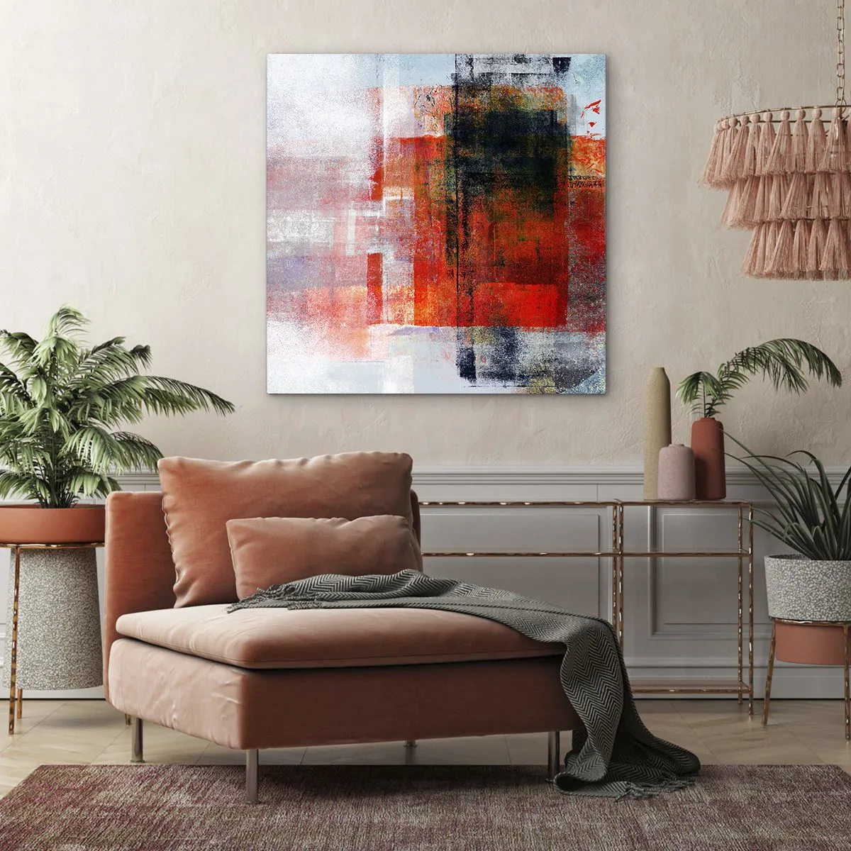 Impression sur toile - Image sur toile - Composition embrasée - 40x40 cm