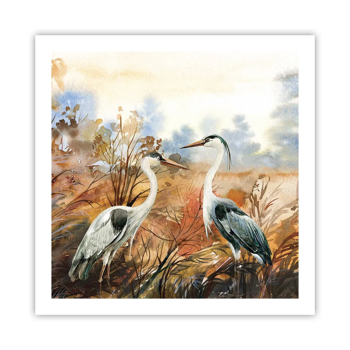 Affiche - Poster - Jusqu'où en automne ? - 60x60 cm