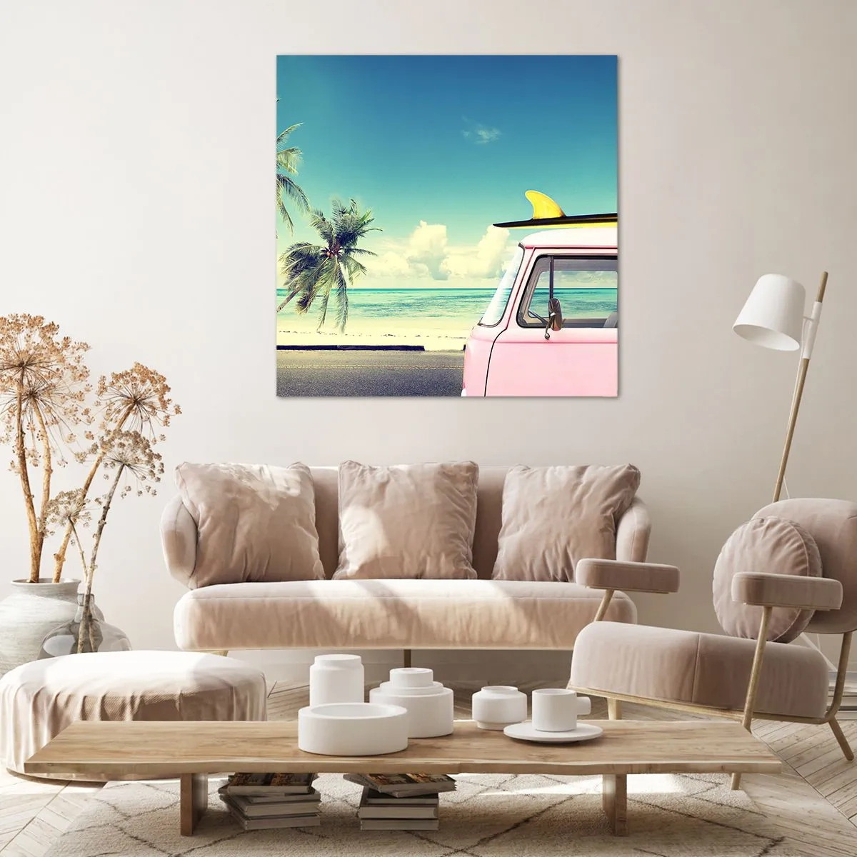 Impression sur toile - Image sur toile - Il est temps de commencer les vacances - 30x30 cm