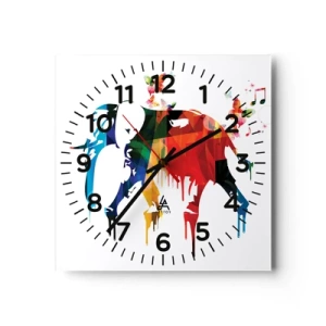 Horloge murale - Pendule murale - Tout le monde peut danser - 40x40 cm
