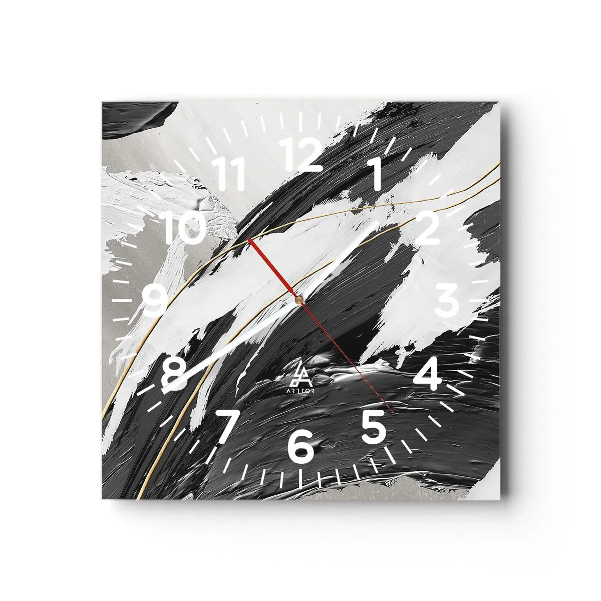 Horloge murale - Pendule murale - L'abstraction à grande échelle - 30x30 cm