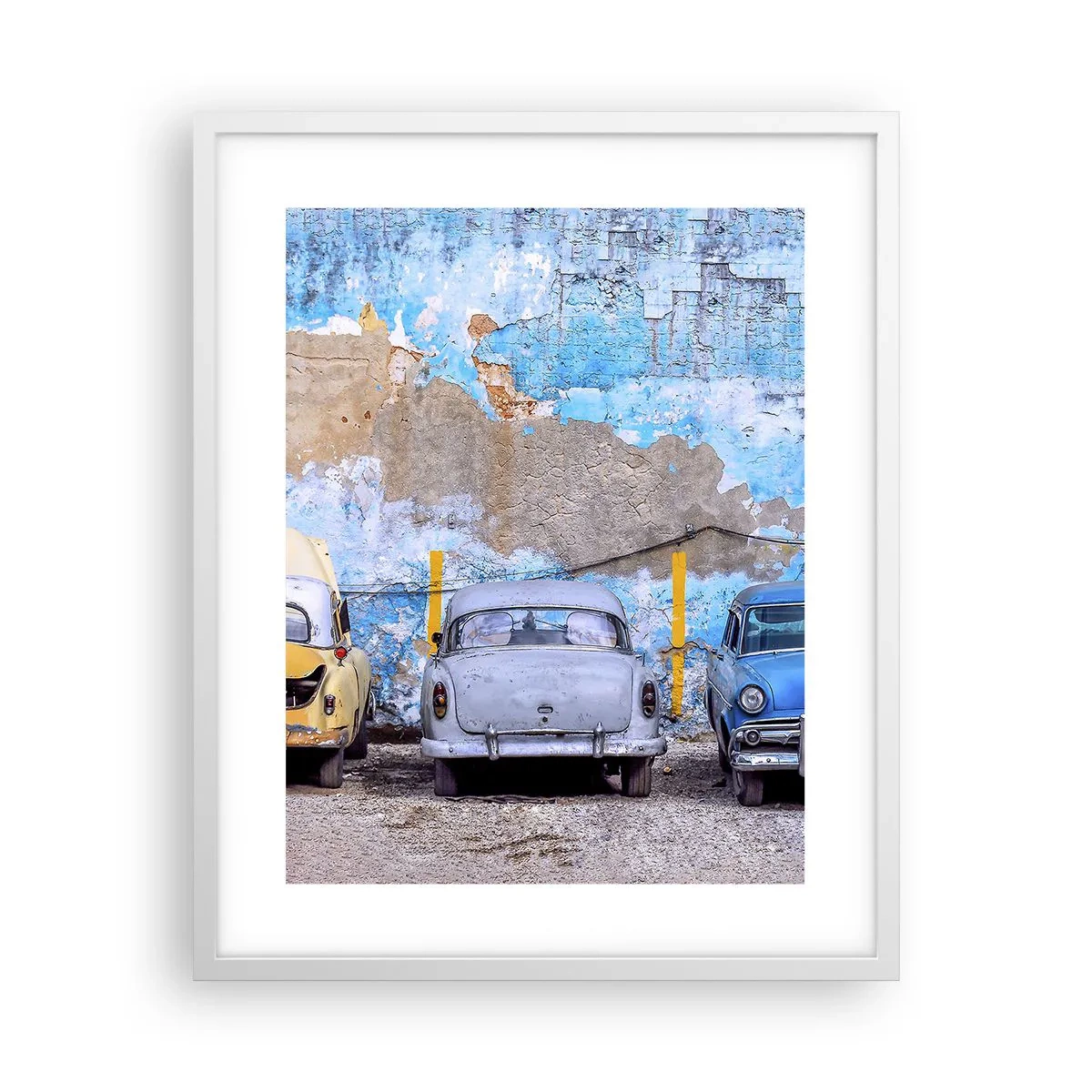 Affiche dans un cadre blanc - Poster - Rencontre de vétérans - 40x50 cm