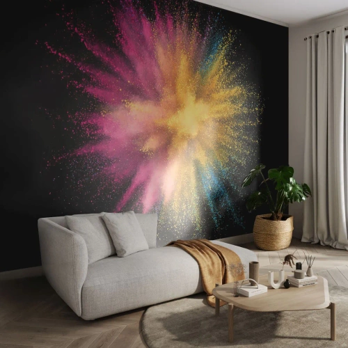 Papier Peint Autocollant Deluxe Sticker - Origine des couleurs - Abstraction, Morceau, Fantaisie - 100x70 cm