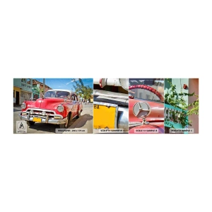 Échantillon De Papier Peint Standard Eco - Seulement à Cuba - Automobile, Voiture ancienne, Architecture - 100x30 cm