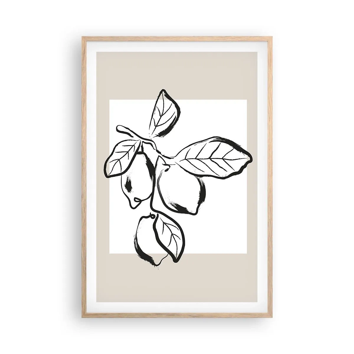 Affiche dans un chêne clair - Poster - Où mûrit le citron… - 61x91 cm