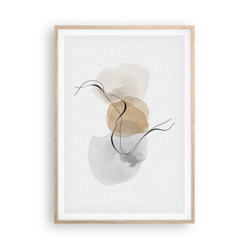 Affiche dans un chêne clair - Poster - Perles d'air - 70x100 cm
