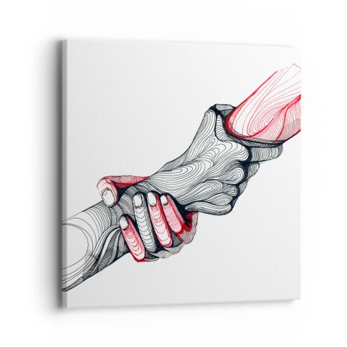 Impression sur toile - Image sur toile - Vous êtes entre de bonnes mains - 40x40 cm