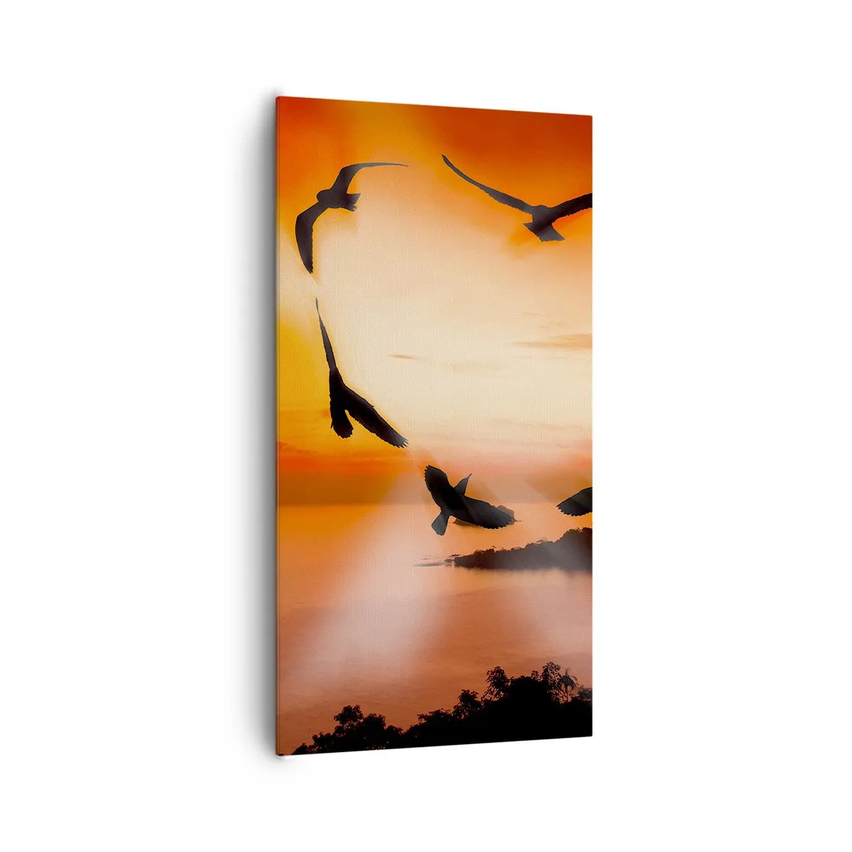 Impression sur toile - Image sur toile - Aimer le monde comme les oiseaux - 65x120 cm