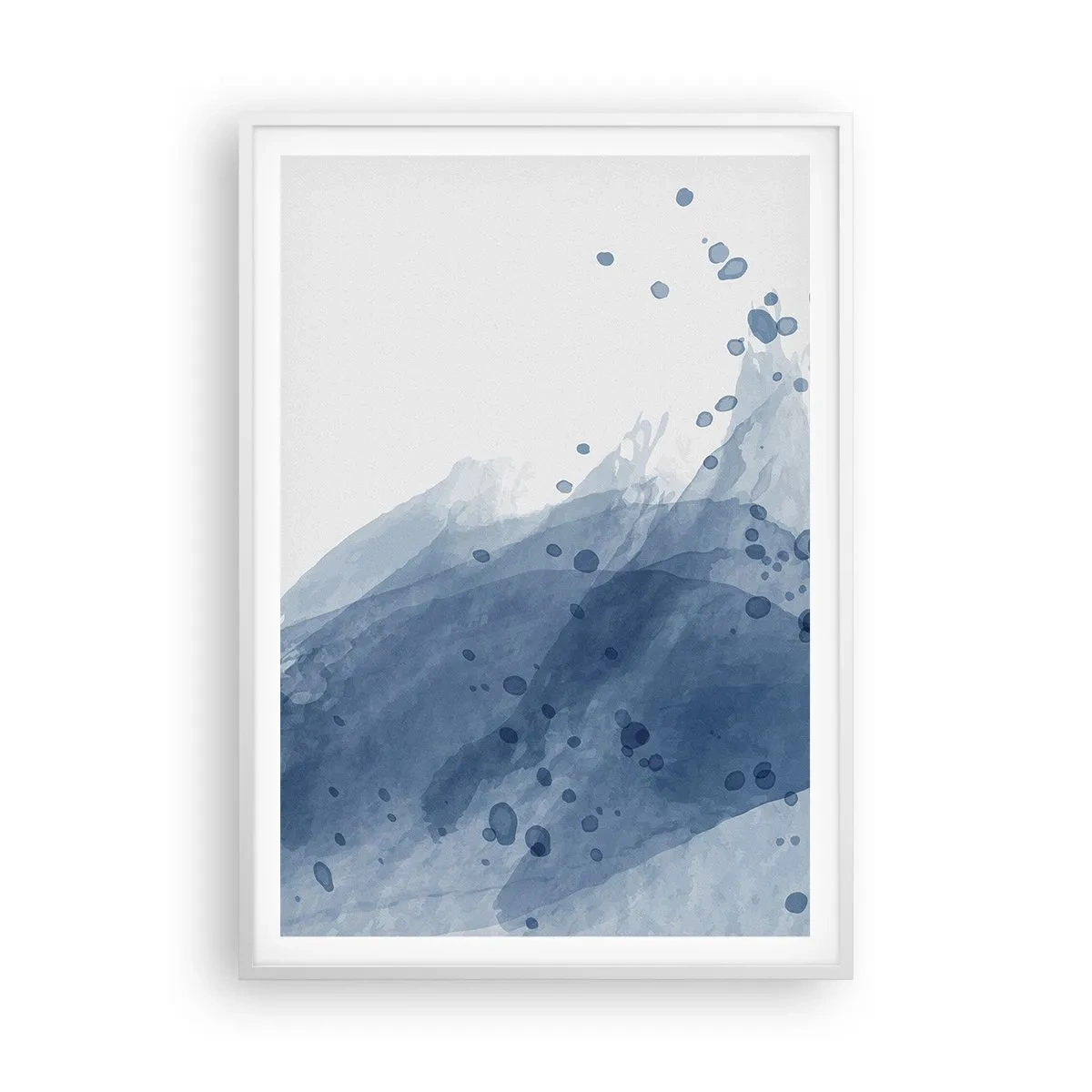 Affiche dans un cadre blanc - Poster - Tulle bleu - 70x100 cm