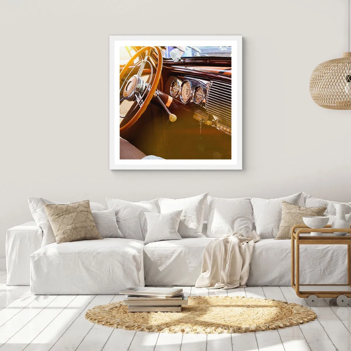 Affiche dans un cadre blanc - Poster - Souffle de luxe venu du passé - 60x60 cm