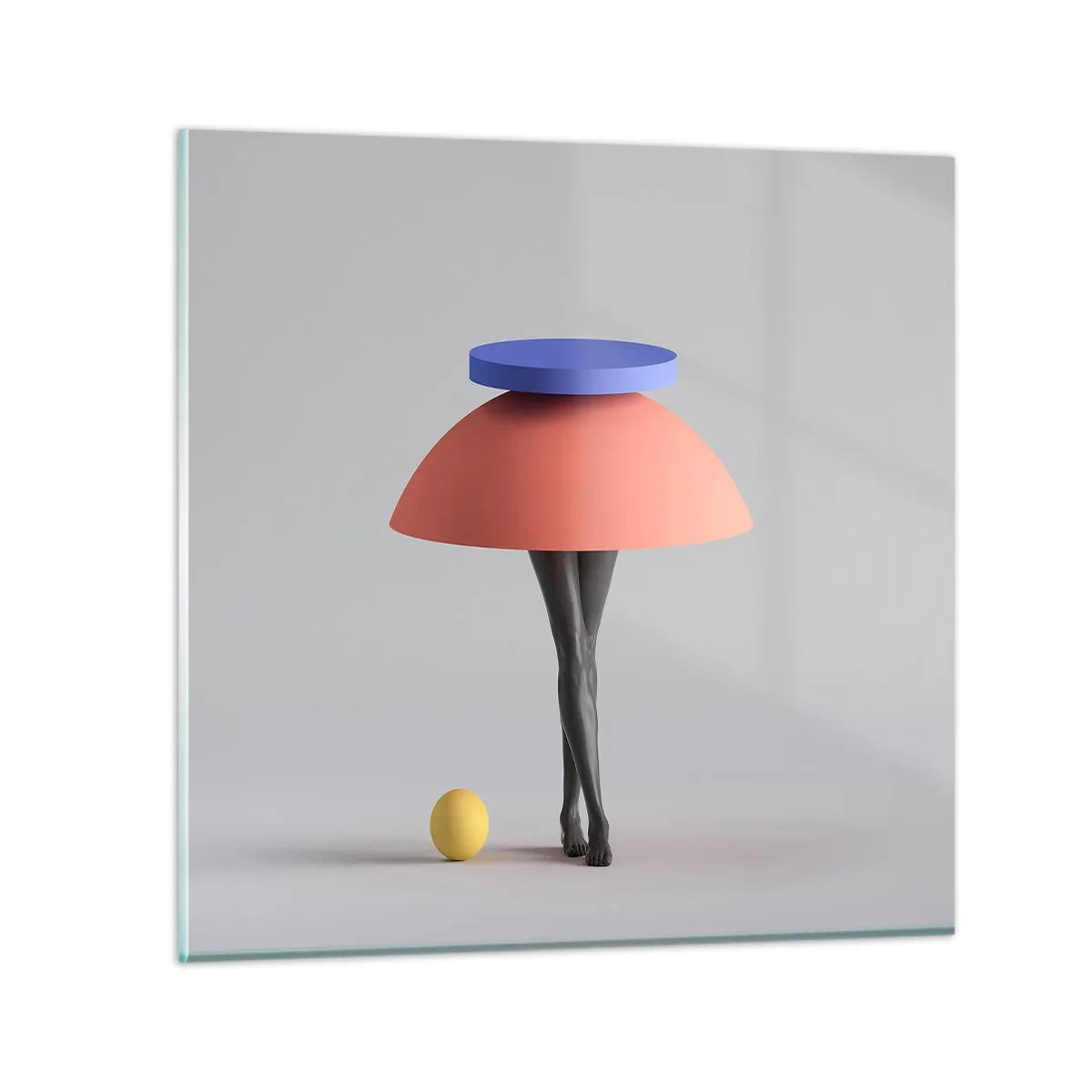 Impression sur verre - Image sur verre - Composition surréaliste - 70x70 cm