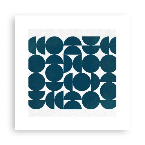 Affiche - Poster - Cercles et demi-cercles - 30x30 cm