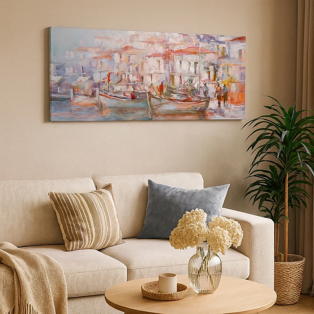 Impression sur toile - Image sur toile - Vacances pastelles - 30x30 cm