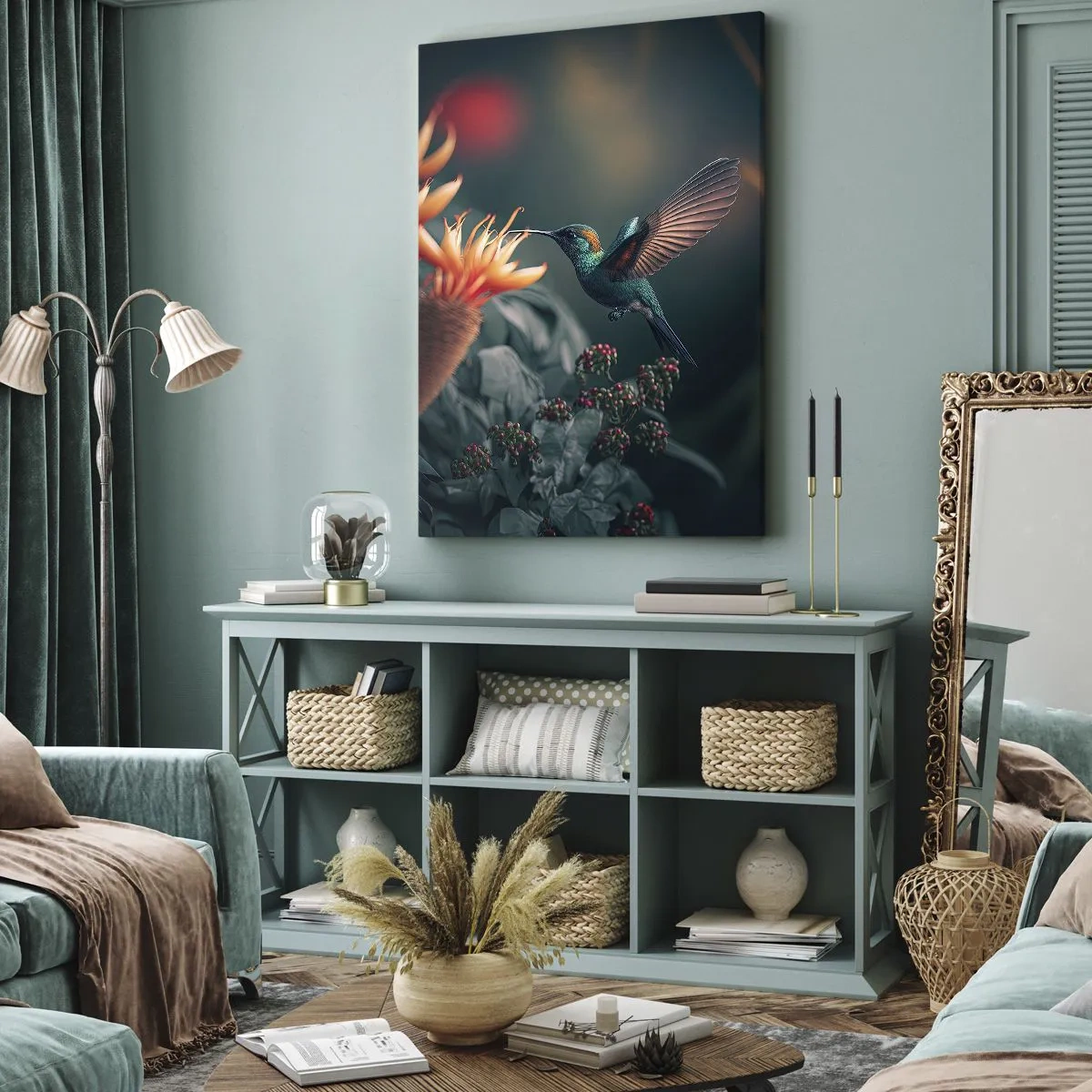 Impression sur toile - Image sur toile - une vie vraiment colorée - 55x100 cm