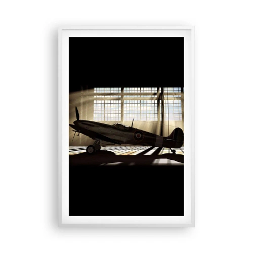 Affiche dans un cadre blanc - Poster - Le repos du guerrier - 61x91 cm