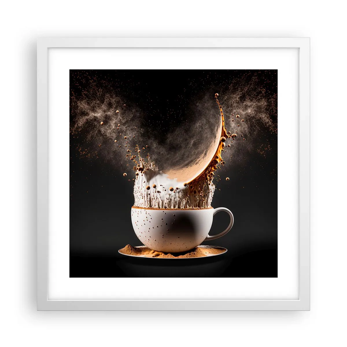 Affiche dans un cadre blanc - Poster - Une explosion de saveur - 40x40 cm