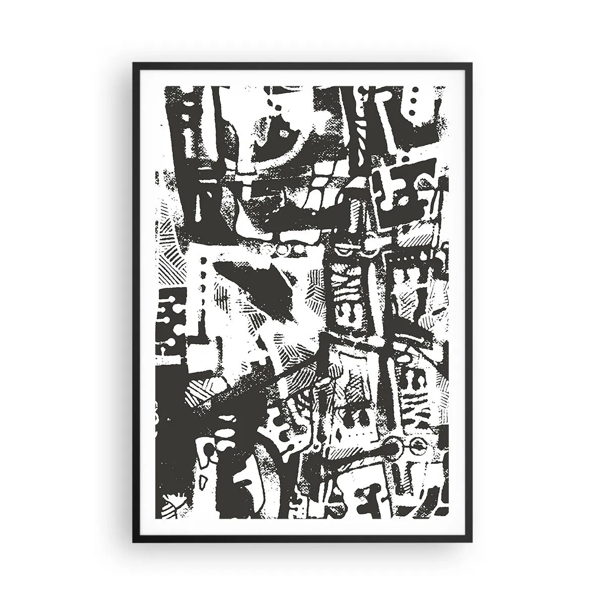 Affiche dans un cadre noir - Poster - Ordre ou chaos? - 70x100 cm