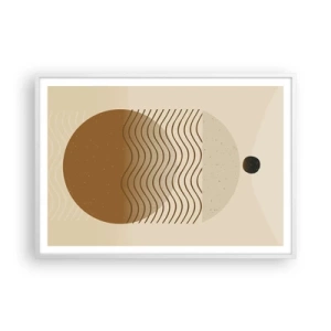 Affiche dans un cadre blanc - Poster - Sur l'origine des figures géométriques - 100x70 cm