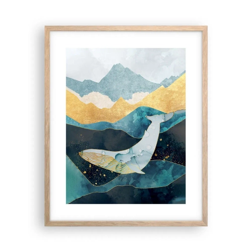 Affiche dans un chêne clair - Poster - La beauté fraîche du nord - 40x50 cm