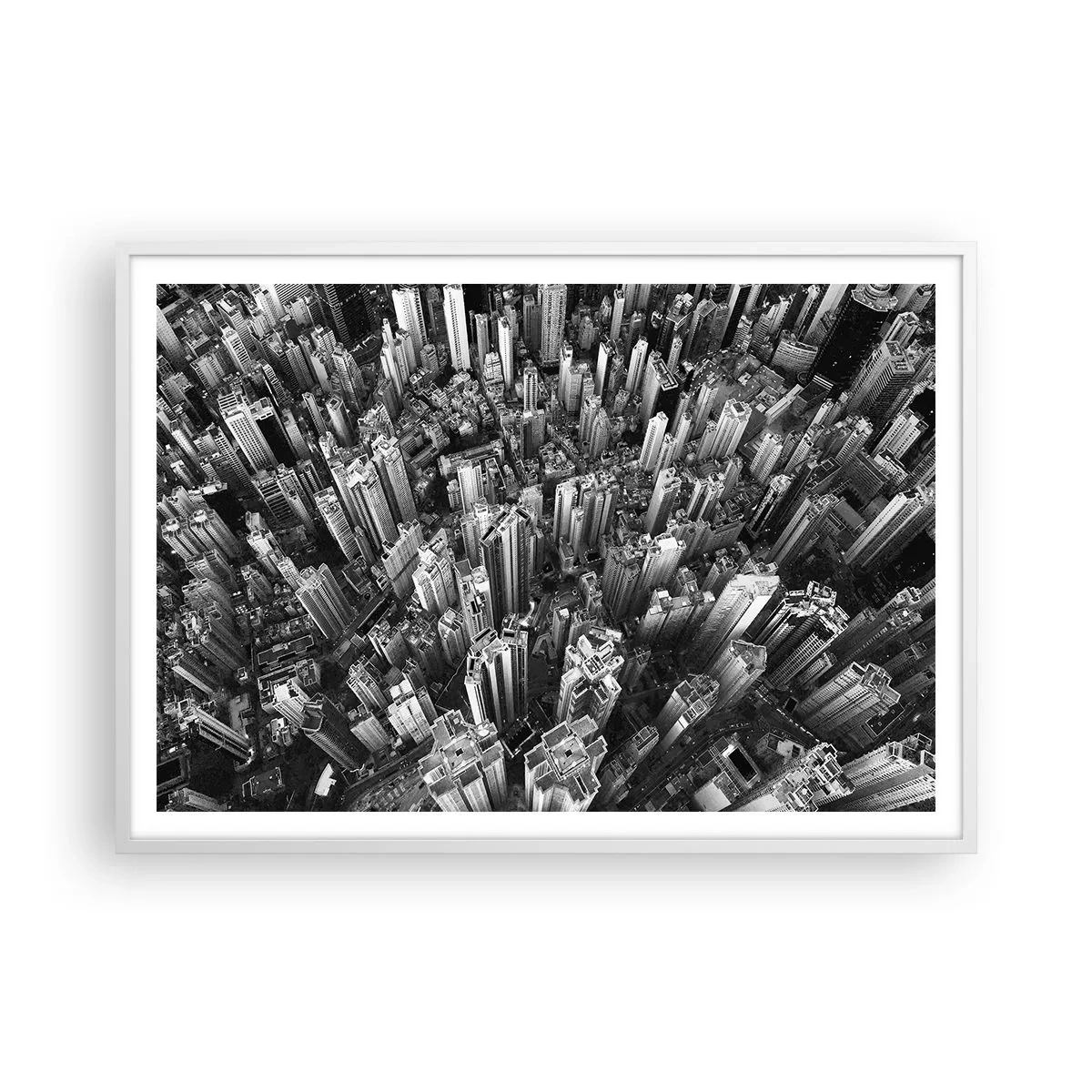 Affiche dans un cadre blanc - Poster - Toujours de plus en plus haut - 100x70 cm