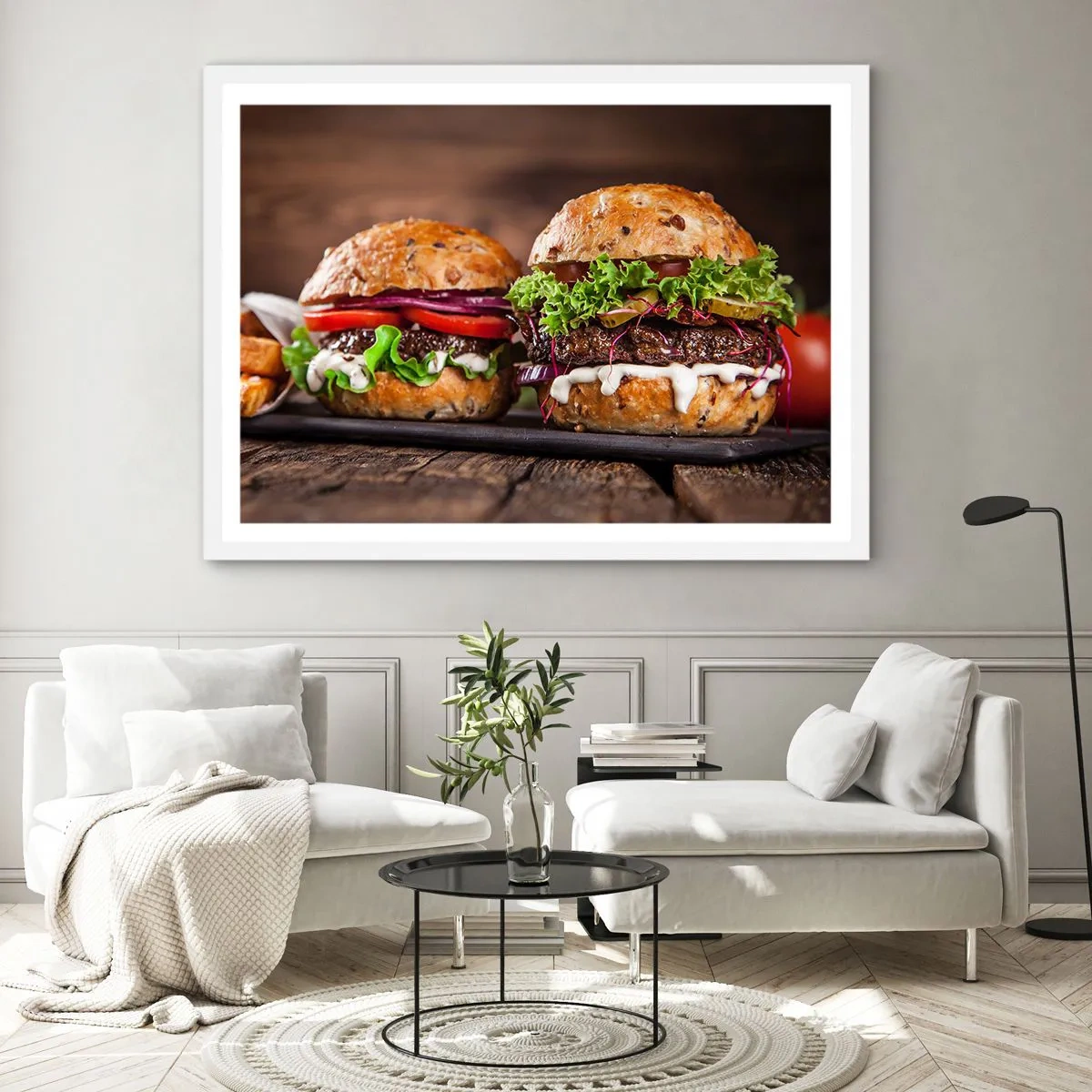 Affiche dans un cadre blanc - Poster - American dream - 100x70 cm