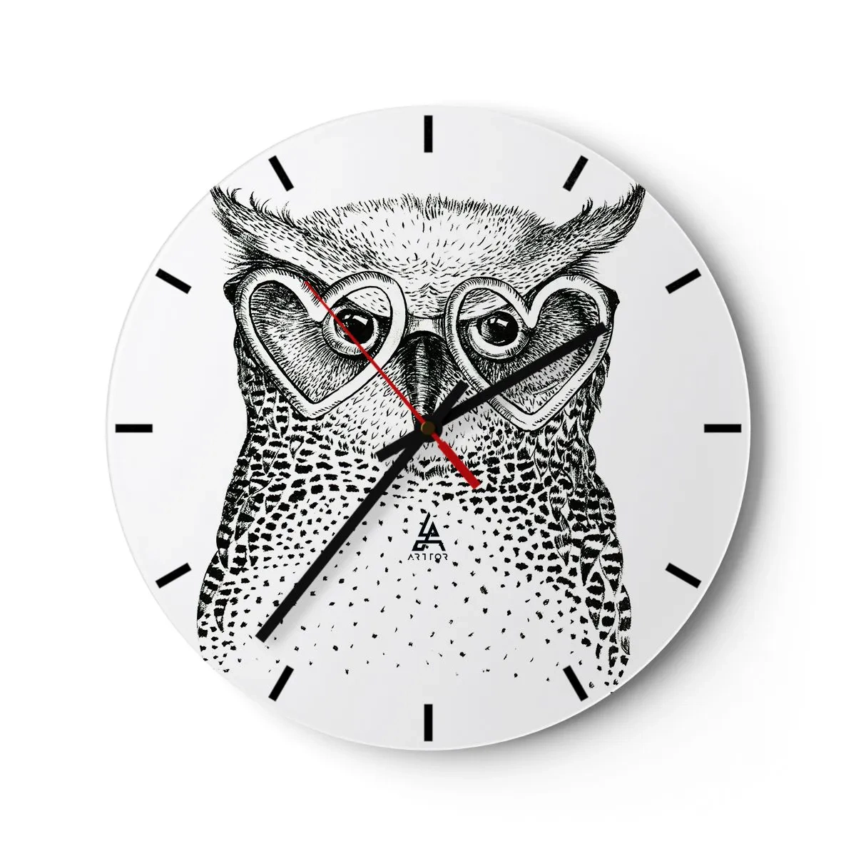Horloge murale - Pendule murale - Sagement et avec amour - 40x40 cm