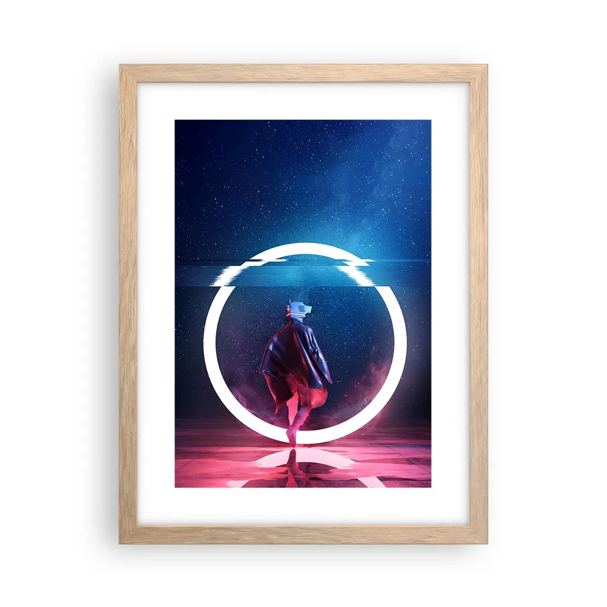 Affiche dans un chêne clair - Poster - Entre deux mondes - 30x40 cm