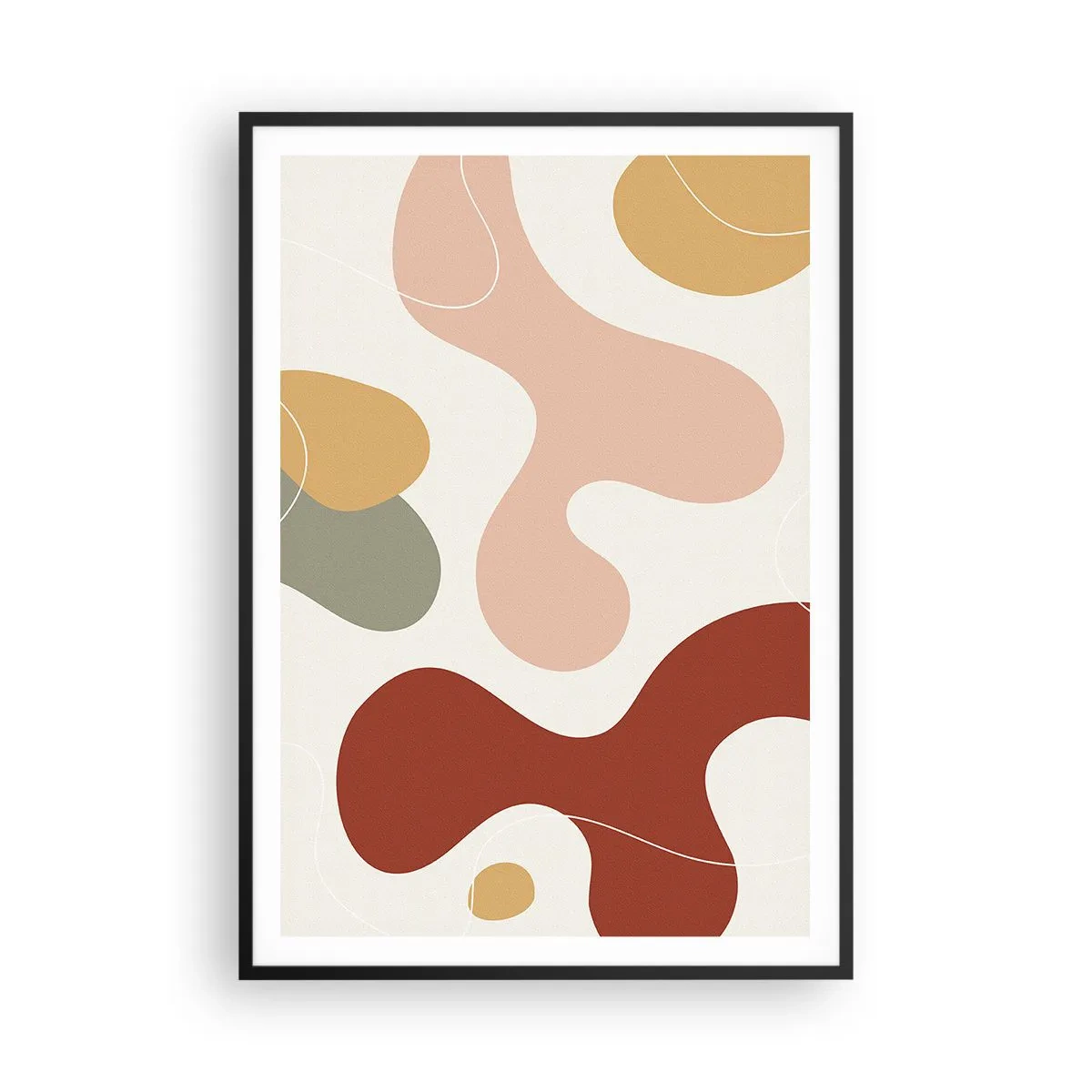 Affiche dans un cadre noir - Poster - Entrelac - 70x100 cm
