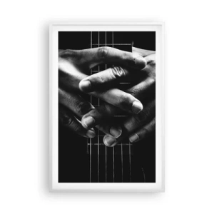 Affiche dans un cadre blanc - Poster - Prière d'artiste - 61x91 cm