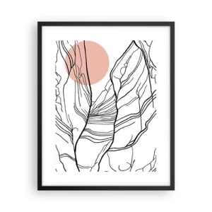 Affiche dans un cadre noir - Poster - Dans un réseau de brindilles - 40x50 cm