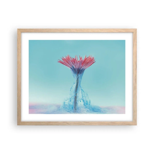 Affiche dans un chêne clair - Poster - Dans une étreinte vivifiante - 50x40 cm