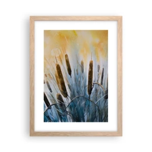 Affiche dans un chêne clair - Poster - Fraicheur de l'eau, chaleur du soleil - 30x40 cm