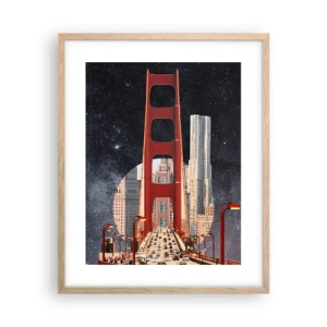 Affiche dans un chêne clair - Poster - Toujours au centre - 40x50 cm