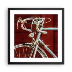 Affiche dans un cadre noir - Poster - Construit pour la victoire - 40x40 cm