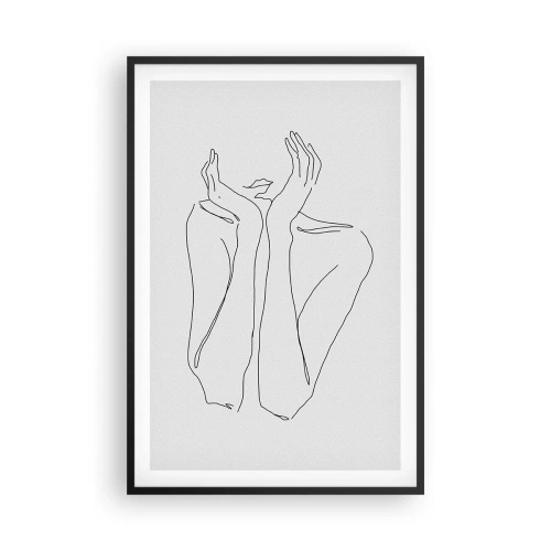 Affiche dans un cadre noir - Poster - De quoi rêvent les femmes - 61x91 cm