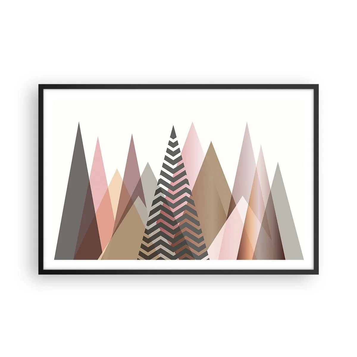 Affiche dans un cadre noir - Poster - Vue pyramidale - 91x61 cm