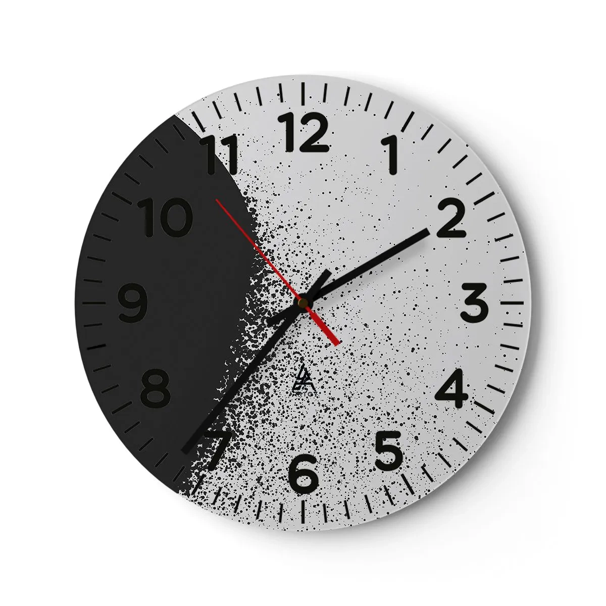 Horloge murale - Pendule murale - Mouvement des molécules - 40x40 cm